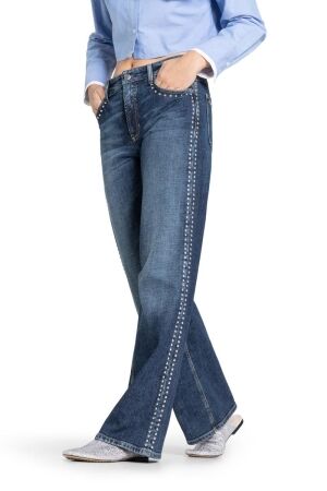 Cambio Aimee  5019 Dark cross authentic blue denim