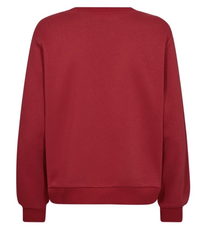 Freequent Embroidery pullover Chili pepper w. dark grey