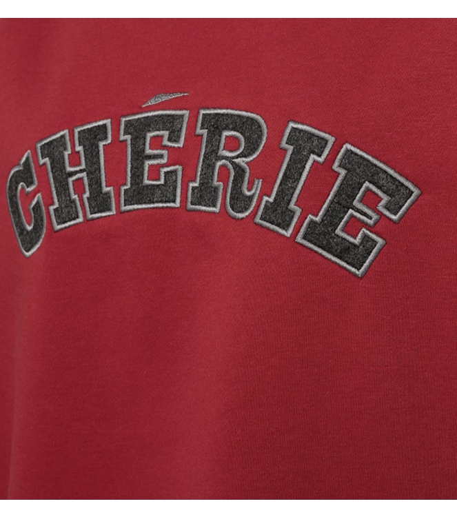 Freequent Embroidery pullover Chili pepper w. dark grey