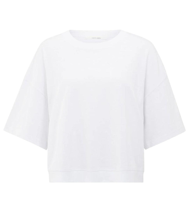 Yaya T-shirt with slub texture 00000 Pure white