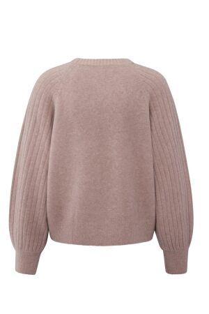 Yaya Rib mixed sweater ls 990162 Blush pink mel
