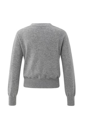 Yaya Cardigan with straps 99022 Medium grey melange