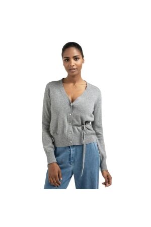 Yaya Cardigan with straps 99022 Medium grey melange