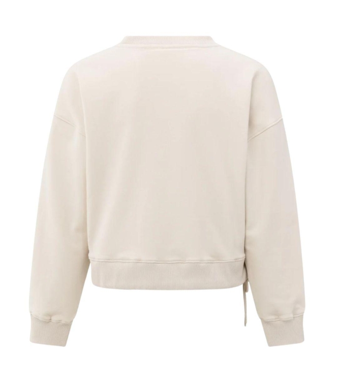 Yaya Sweatshirt with pleat detail a 99005 Chalk white