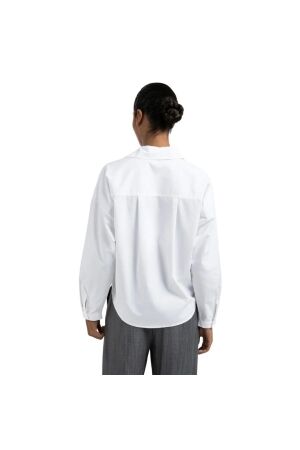 Yaya Poplin blouse with front pleat 00000 Pure white