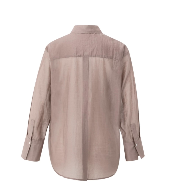 Yaya Sheer blouse with back slit 99016 Blush pink