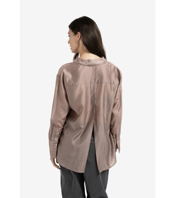 Yaya Sheer blouse with back slit 99016 Blush pink