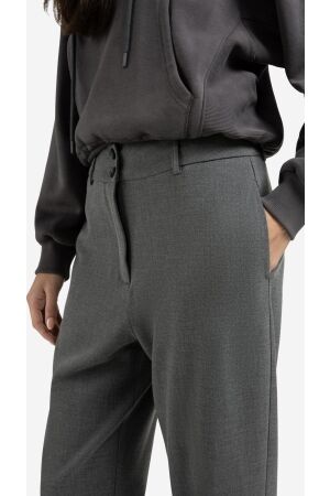 Yaya Woven high waist straight fit 99004 Black oyster melange