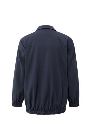 Yaya Woven loose fit blazer with bo 94016 Inkwell blue