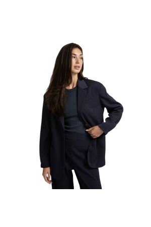 Yaya Woven loose fit blazer with bo 94016 Inkwell blue