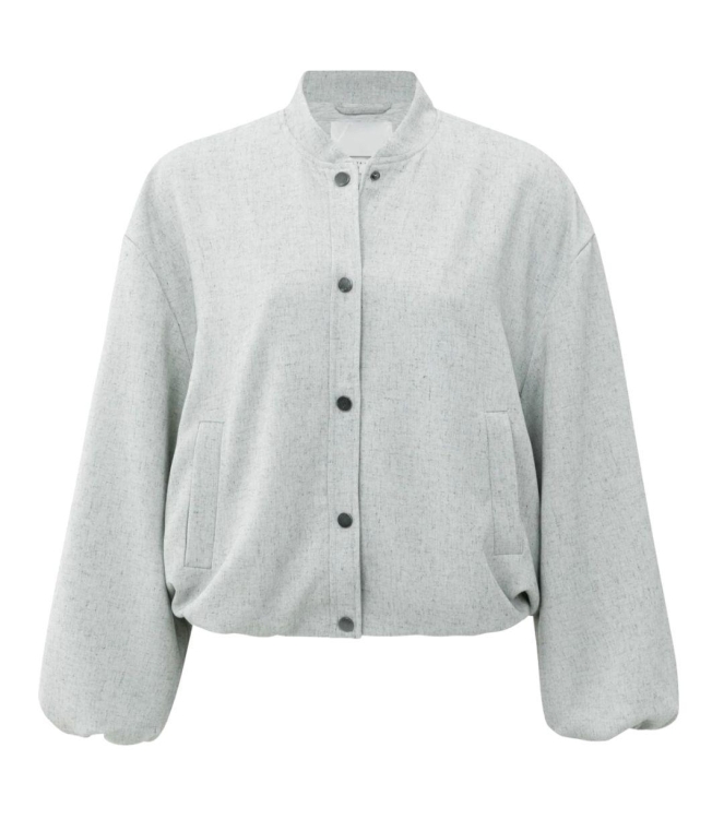 Yaya Woven oversized jacket 99021 Light grey melange