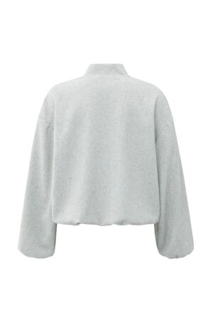 Yaya Woven oversized jacket 99021 Light grey melange