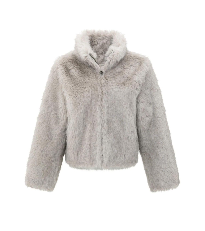 Yaya Faux fur jacket 990011 Light grey 