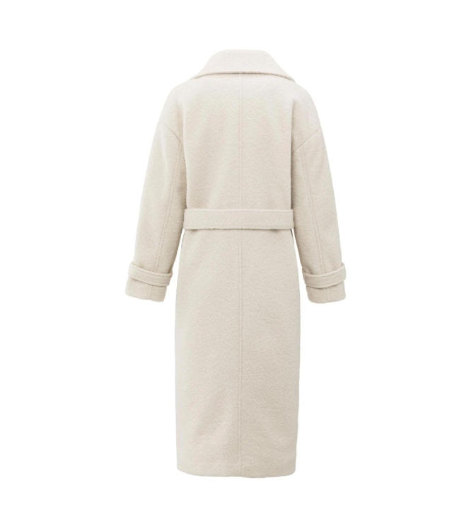 Yaya Woven boucle long length overs 99005 Chalk white