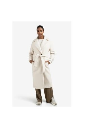 Yaya Woven boucle long length overs 99005 Chalk white