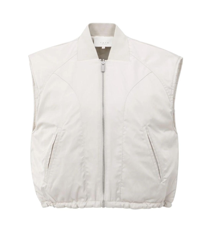 Yaya Nylon reversible bodywarmer 99013 Beige