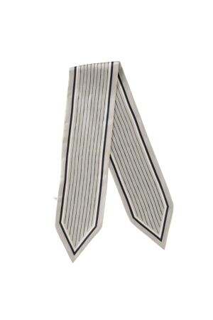 Yaya Striped small scarf 990061 Sand beige dessin
