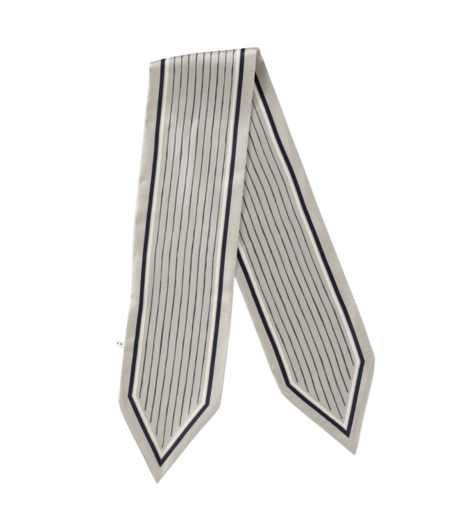 Yaya Striped small scarf 990061 Sand beige dessin