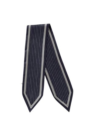 Yaya Striped small scarf 940161 Inkwell blue dessin