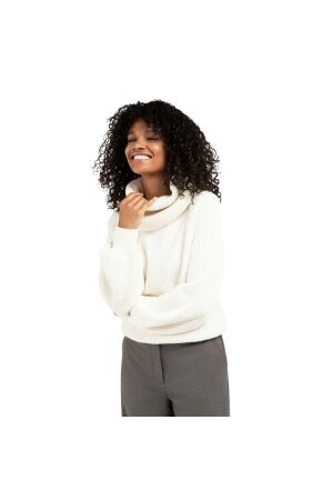 Yaya Sweater with wide collar 99035 Wool white