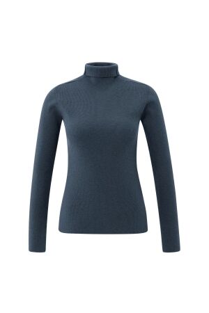 Yaya Ribbed top with turtleneck 94051 Collegiate blue