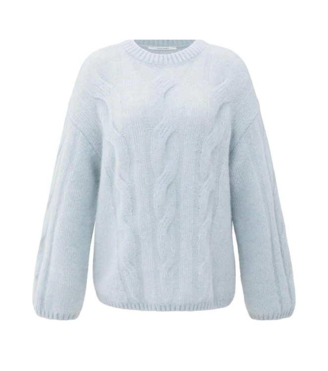 Yaya Soft cable knit sweater 44309 Secret spaces grey