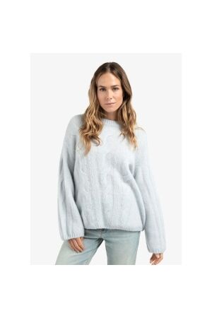 Yaya Soft cable knit sweater 44309 Secret spaces grey