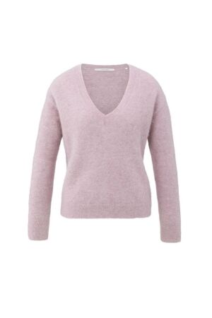 Yaya Soft sweater with V-neck 53802 Cloud gray purple