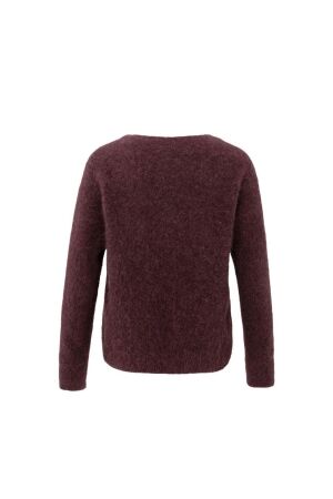 Yaya Soft sweater with V-neck 916191 Fudge purple 