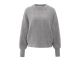 Yaya Ribbed sweater with round neck 99032 Taupe grey