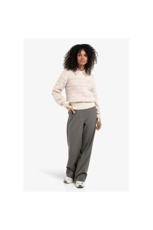 Yaya Striped sweater 615091 Shadow gray pink dessin