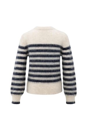 Yaya Striped sweater 940511 Collegiate blue dessin