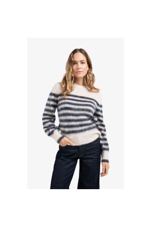 Yaya Striped sweater 940511 Collegiate blue dessin