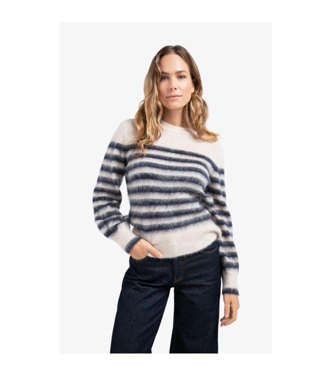 Yaya Striped sweater 940511 Collegiate blue dessin