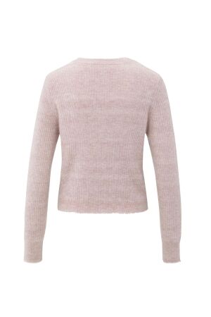 Yaya Cardigan with trim details 615092 Shadow gray pink mel