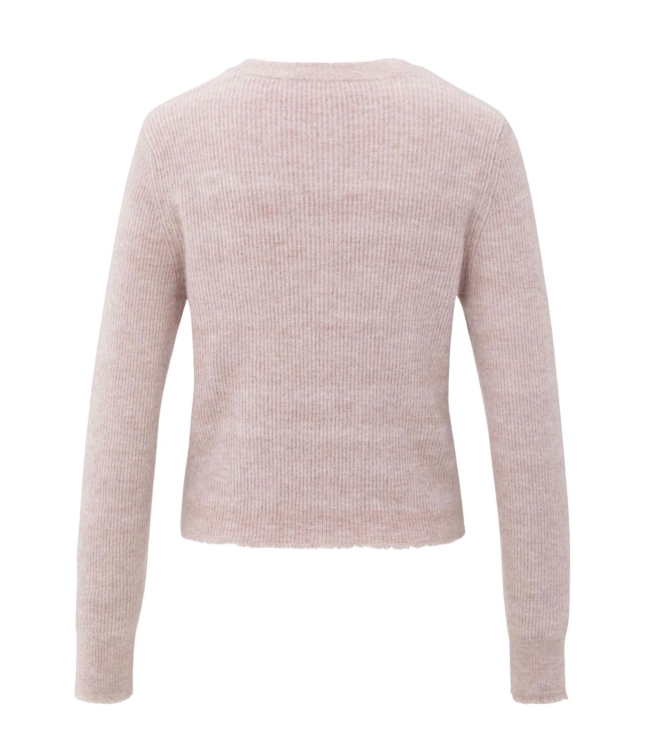 Yaya Cardigan with trim details 615092 Shadow gray pink mel