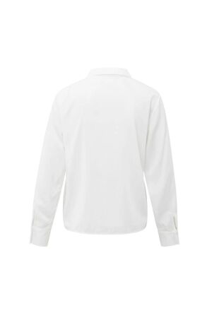 Yaya Blouse with bow collar detail 00000 Pure white