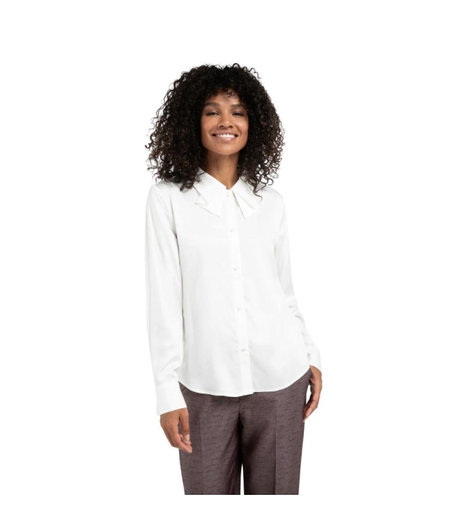 Yaya Blouse with bow collar detail 00000 Pure white