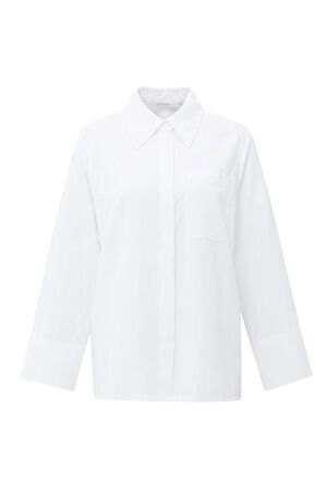 Yaya Soft blouse with wide cuffs 00000 Pure white