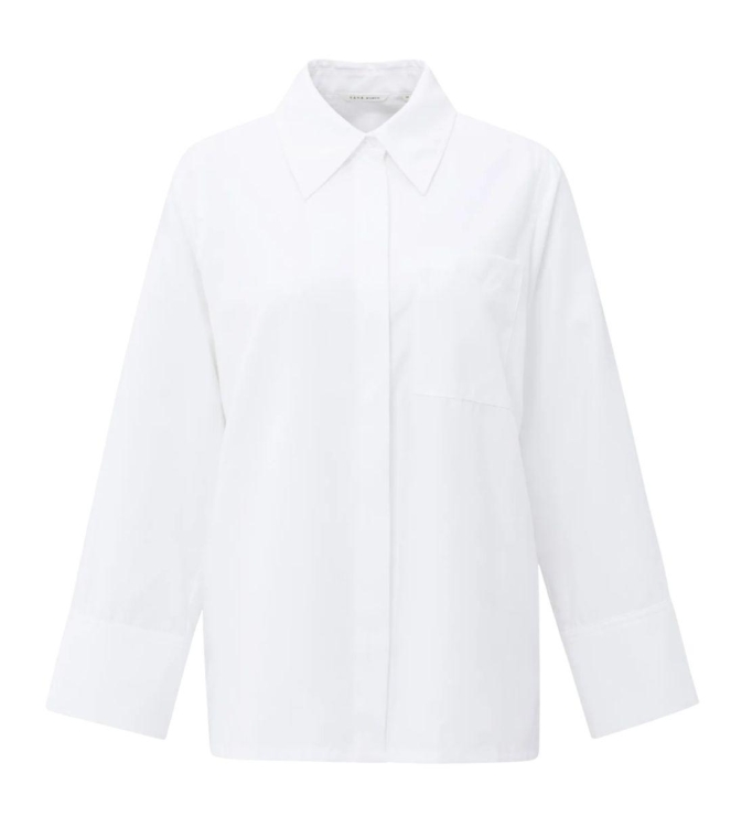 Yaya Soft blouse with wide cuffs 00000 Pure white