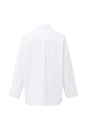 Yaya Soft blouse with wide cuffs 00000 Pure white