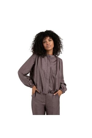 Yaya Balloon-shaped blouse jacket 916191 Fudge purple dessin