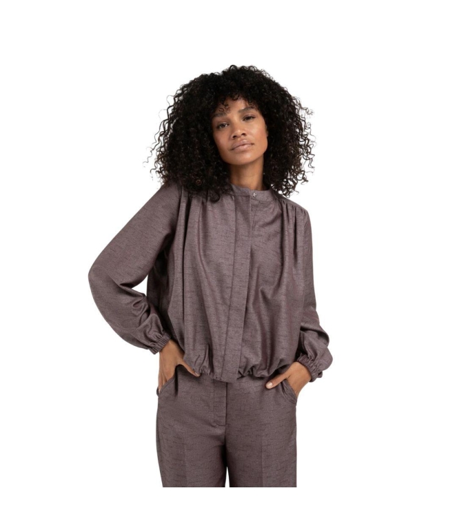 Yaya Balloon-shaped blouse jacket 916191 Fudge purple dessin