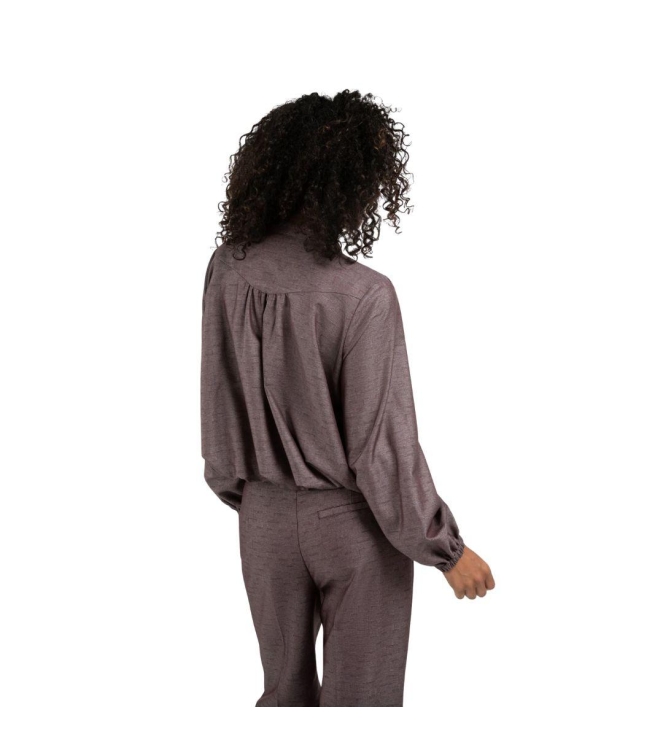 Yaya Balloon-shaped blouse jacket 916191 Fudge purple dessin