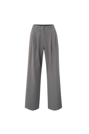 Yaya Woven trousers with pleats 80307 Dark night grey
