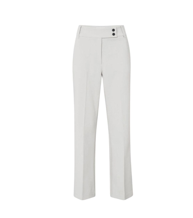 Yaya Trousers with chic waistband 990312 Cloud grey melange