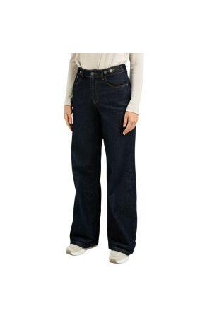 Yaya Loose fit denim with roll-ups 99024 Dark blue denim