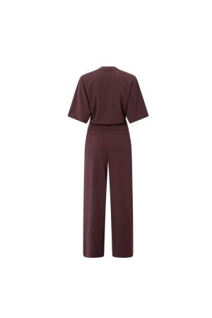 Yaya Jumpsuit with short sleeves 916191 Fudge purple 