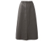 Yaya Faux leather A-line midi skirt 99033 Dark taupe grey