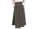 Yaya Faux leather A-line midi skirt 99033 Dark taupe grey